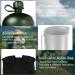 BaHoki Essentials Aluminum Canteen with Cover and Cup - Military Style Water Bottle Kit for Outdoor Camping, Backpacking, Hiking - Black - Buy Online on GoSupps.com