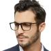 OCCI CHIARI Men's Rectangle Reading Glasses - Durable Spring Hinge Multiple Strengths (1.0 to 3.5) - Stylish Black Design - Buy Online on GoSupps.com