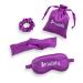 Lullify Silk Sleeping Mask and Travel Kit for Healthy Natural Sleep Anywhere | Headband and Scrunchie Included