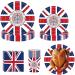 British Flag Plates Union Jack Supplies Food Grade Plates Patriotic Tableware Sets for Boys Girls Charles Commemorative Set Crown - 4-piece Set - Buy Online on GoSupps.com