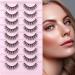 JIMIRE Clear Band Natural False Eyelashes - 9 Pairs Demi-Wispies Faux Mink Soft Wispy Lashes for a Cute and Fluffy Look - Buy Online on GoSupps.com