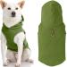 Gooby - Fleece Vest with Hood for Small Dogs Fleece Jacket with Leash Ring Green Size L Large (Chest: 18.75") Green