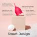 Saalt Menstrual Cup 2-Pack | High-Quality Soft & Flexible Design for Active Women | 12-Hour Portable Reusable Medical Silicone | Regular Blue & Small Pink - Buy Online on GoSupps.com