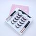 Mlen Diary Magnetic Eyelashes with Eyeliner Kit 3D Natural Look False Eyelashes with Applicator Waterproof Eyeliner Reusable Fake Lashes for Makeup Eyelashes Extension (5 Pack)