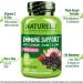 NATURELO Immune Support with Vitamin C, Elderberry, Zinc, Echinacea - 60 Vegan Capsules | Natural Immunity Boost and Antioxidant Defense - Buy Online on GoSupps.com