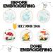 Embroidery Starter Kit: Mushroom Cross Stitch Set for Beginners - 5 Sets with Patterns, Instructions, Hoops, Needles & Threads - Buy Online on GoSupps.com