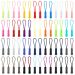 Comnico 56 pieces of zipper Extraction 28 colors nylon replacement zipper anti-slip zipper zipper puller for luggage backpacks handbags wallets jackets