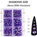 2000pcs Flat Back Rhinestones 5 Mixed Sizes Round Resin AB Rhinestones - Dark Amethyst AB for Nail Art & DIY Crafts | Blinginbox - Buy Online on GoSupps.com