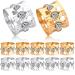 50pcs Rhinestone Dreadlocks Beads Alloy Hair Ring Decoration Braiding Hair Braid Cuff Clip Beard Hollow Heart Tube Beads Accessories for Women Men Girls  Golden and Silver