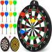 GaHoo Magnetic Dart Board, Safe Dart Game Toy for Kids, 12pcs Magnetic Darts, Excellent Indoor Game and Party Game, Double Sided Dart Board Toys Gifts for 4 5 6 7 8 9 10-12 Years Old Boy Girl Adults