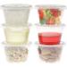 Freshware 4 Ounce Plastic Portion Cups with Lids - 100 Sets | Souffle, Jello Shot, Condiment Sauce Containers | Ideal for Sampling, Sauce, Snack, Dressing - Buy Online on GoSupps.com