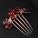 Crystal Bridal Wedding Hair Comb - Red Rhinestone Hair Accessory for Women | Elegant Bridal Hair Clip - Buy Online on GoSupps.com