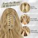 BARSDAR Blonde Ponytail Extension - 18 Inch Long Curly Wavy Claw Clip Hairpiece for Women - Synthetic Multi-layered Ponytail Extension in Buttery Blonde Ombre Beige - Ideal for Daily, Party, Halloween - Buy Online on GoSupps.com