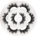 BEFACL Fluffy False Eyelashes 18mm 20mm Fluffy Mink Lashes 6D Mink Eyelashes Natural Look Mink Lashes Faux Mink Strip 3D Lashes Pack 4 Pairs (BF02)