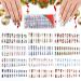 288 Pieces Christmas False Nails Full Cover Press on Christmas False Nail Tips Snowman Christmas Tree Elk Snowflake Patterns Christmas Nail Art Decorations for Women Girls