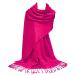GFM Smooth Shiny Surface Pashmina Style Scarf (L9) L9-crtglb-hot Pink