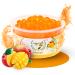 Bubble Tea Express - fruity popping boba pearls mango 490g |Bubble tea pearls with fruity taste |Vegan gluten -free lactose -free |Fruit juice beads with algae shell