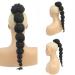 Miyamarch 18 Drawstring Ponytail for Black Women - Bubble Lantern Braid Protective Style Hair Extension - Afro Puff Curly Braided Clip-On Ponytail (18 Inch 1B) - Buy Online on GoSupps.com
