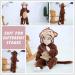 COOKY.D Unisex Winter Animal Hooded Baby Romper 3-6 Months - Dark Brown - Buy Online on GoSupps.com