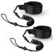 2 Pieces Surf Board Leashes Coiled Leash SUP Leash Rope Paddle Board Surfboard Leash Surfing Leg Rope Leash Surf Straps Stay on Board Ankle Strap Sup Ankle Accessory for Surfing Black