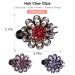 WYCHUN 3PCS French Curved Duckbill Hair Clips - Flower Rhinestone Barrettes for Women | Multi-colored - Buy Online on GoSupps.com
