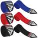 RDX 4.5m professional boxing bandages boxing mma muay thai elastic hand bands with thumb loop long inner gloves cotton kickboxing Thai boxing punching bag punching balls training hand wraps manner women standard pack of 3