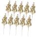 ABOOFAN 10pcs Christmas Imitation Berries Christmas Decorations Flower Garland Wreath Christmas Berries New Year's Decor Artificial Xmas Berry Stem Xmas Berries Christmas Tree Foam Crafts Golden 19X5X5CM