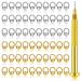 61 Pieces Dangle Nail Piercing Charms Set  Nail Art Piercing Tool Hand Drill and Beaded Rings Jewelry Rings for Tips  Acrylic  Gels and Decorations (Gold  Silver)