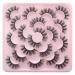 outopen 10 Pairs D Curl False Eyelashes Russian Strip Lashes 6D Faux Mink Lashes 15mm Volume Wispy Fluffy Eyelashes Extension Natural Look Soft Reusable(X-1) 10Pairs D Curl X-1|Wispy