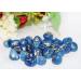 Buy Engraved Blue Onyx Rune Stones Set - Third Eye Crystals | Chakra Healing & Reiki Gift - Buy Online on GoSupps.com