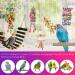 KATUMO Small Bird Toys - Natural Wood Ladder & Colorful Bamboo Shredding Toy for Parrots & Small Birds - Buy Online on GoSupps.com