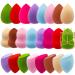 25pcs Makeup Sponge Blender Set 24 Pcs Foundation Blending Beauty Sponge with 1 Holder Beauty Cosmetic Foundation Blending Powder Puff for Liquid Cream Powder
