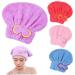 Hair Drying Cap - 4PCS Super Absorbent Microfiber Towel Wrap for Quick Drying | Elastic Hair Towels for Women & Girls - Buy Online on GoSupps.com