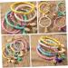 WRITWAA 1 PC Versatile Polymer Clay Bracelet Rainbow Decorations Clay Bead Bracelet Handmade Bracelets Polymer Bangles Shell Decor Chain Decor Anklets for Women Knot Tassel White 18X2.5cm White - Buy Online on GoSupps.com