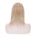 10 Inch 100% Remy Human Hair Clip in Topper Silk Base Toppee Hand-made Hairpiece for Women - Middle Part, 120% Density, #18P613 Ash Blonde&Bleach Blonde - 35g - Buy Online on GoSupps.com