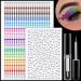 1225 Pcs of Rhinestone Stickers 3/4/5/6mm Clear+Colorful Self Adhesive Face Gems  Stick on Body Crystal Jewels with Quick Dry Makeup Glue for Face Eye Hair Nails Make up and Craft DIY Decorations 02-900pcs+325pcs