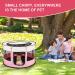Portable Pink Pet Playpen with Free Carrying Case & Travel Bowl - Ideal for Large Dogs, Small Puppies, Cats - Indoor/Outdoor Use - Buy Online on GoSupps.com