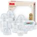 Nuk Nature Sense Perfect Baby bottles Starter Set |0 18 months |4 x anti-colic baby bottles pacifier bottle brush & more |BPA-free |Gray & white |9-part