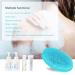 Silicone Body Scrubber 3pcs Set for Sensitive Skin - Exfoliating Brush for Shower, Bath, SPA Massage - Green, Purple, Cyan - Buy Online on GoSupps.com