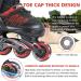 Illuminating Adjustable Inline Skates for Kids & Adults | All-Wheel Glow Roller Skates - Red - Buy Online on GoSupps.com