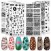 Nail Stamping Plate, DANNEASY 6 Pieces Nail Stamp Nail Stencils Flower Leaf Heart Stamping Plates For Nails Nail Design Kit Manicure Template Set (Lovely Series)