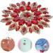 EXCEART Diy Rhinestone Decor Banner for Coat Clothing Garment Patches Accessories Bottom Hat Creative Red 1X10.8X10.8CM - Buy Online on GoSupps.com