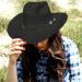 UIMLK Classic Felt Wide Brim Western Cowboy Hat with Buckle | Black | Unisex - Buy Online on GoSupps.com