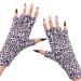 MelodySusie UV Glove for Gel Nail Lamp, Professional UPF50+ UV Protection Gloves for Manicures White Leopard Print