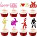 Keaziu 32PCS Music Singer Cupcake Toppers Popular Singer Cupcake Picks for Dance and I Love TS Legend Since 1989 Theme Party Birthday Party Decoration Supplies for Boys and Girls Singer 32