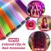16Pcs 22 Inch Colored Clip in Hair Extensions - Heat-Resistant Synthetic Hairpieces for Women & Girls - Rose Red Highlights for Party Hair Decor - Buy Online on GoSupps.com