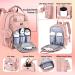 Dikaslon Large Diaper Bag Backpack - Multifunctional Baby Bag with Pacifier Holder & Stroller Belts for Mom & Dad (Pink) | Shop Internationally - Buy Online on GoSupps.com