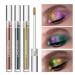 3 pieces Chameleon Metallic Liquid Eyeshadow highly pigmented dazzle multicitis eyeshadow rapidly drying sparkling metallic light shadow easy to mix to mixing eye shadow-up set A