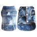 Pet dog denim jacket vest dog clothing denim jacket for small medium dogs cats pet fashion hole jacket sweater nette dog vest pet summer t-shirt sweater (s c) s c