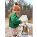Volunboy Baby Boy Girl Green Knit Sweater 2-3 Years | Oversized Crewneck Pullover - Buy Online on GoSupps.com